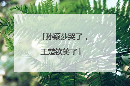 孙颖莎哭了，王楚钦笑了