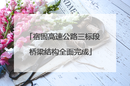 宿固高速公路三标段桥梁结构全面完成