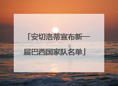 安切洛蒂宣布新一届巴西国家队名单