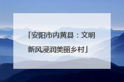 安阳市内黄县：文明新风浸润美丽乡村