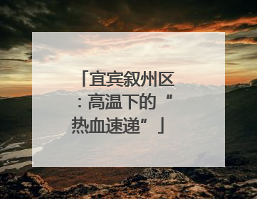 宜宾叙州区：高温下的“热血速递”