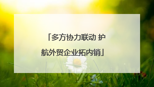 多方协力联动 护航外贸企业拓内销