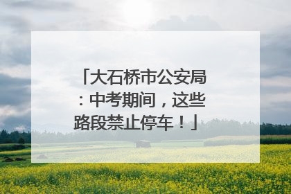 大石桥市公安局：中考期间，这些路段禁止停车！