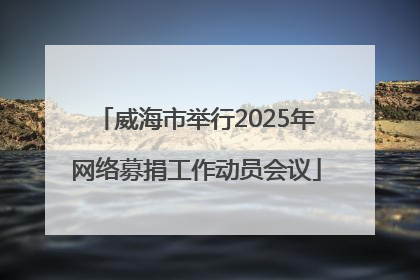 威海市举行2025年网络募捐工作动员会议