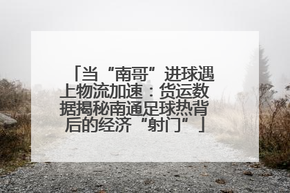 当“南哥”进球遇上物流加速：货运数据揭秘南通足球热背后的经济“射门”