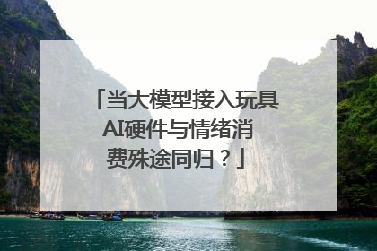 当大模型接入玩具 AI硬件与情绪消费殊途同归？