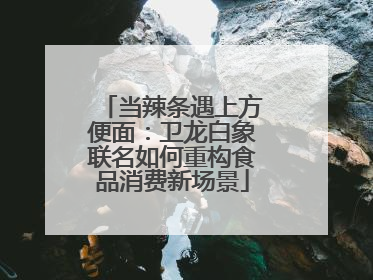 当辣条遇上方便面：卫龙白象联名如何重构食品消费新场景