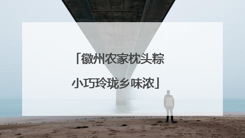 徽州农家枕头粽 小巧玲珑乡味浓