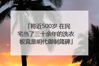 将近500岁 在民宅当了三十余年的洗衣板竟是明代御制箴碑
