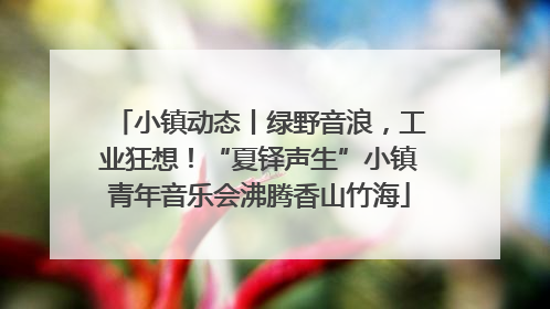 小镇动态丨绿野音浪，工业狂想！“夏铎声生”小镇青年音乐会沸腾香山竹海