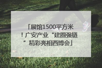 展馆1500平方米！广安产业“建圈强链”精彩亮相西博会