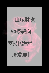 山东财政50条靶向支持民营经济发展