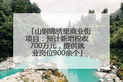 山钢锦绣里商业街项目：预计新增税收700万元，提供就业岗位900余个