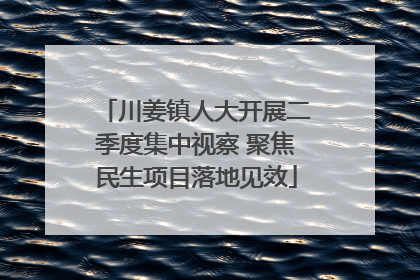 川姜镇人大开展二季度集中视察 聚焦民生项目落地见效