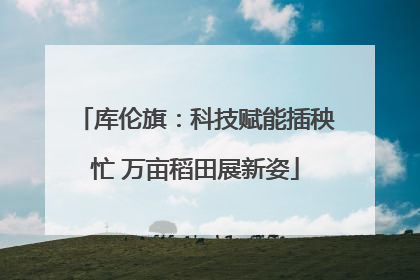 库伦旗：科技赋能插秧忙 万亩稻田展新姿