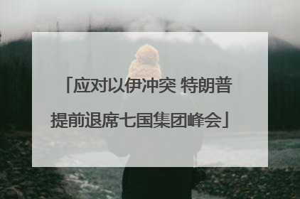 应对以伊冲突 特朗普提前退席七国集团峰会