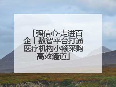 强信心·走进百企丨数智平台打通医疗机构小额采购高效通道