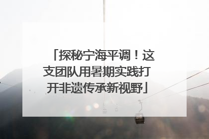 探秘宁海平调！这支团队用暑期实践打开非遗传承新视野