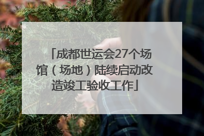 成都世运会27个场馆（场地）陆续启动改造竣工验收工作