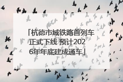 杭德市域铁路首列车正式下线 预计2026年年底建成通车