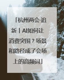 杭州两会·追新丨AI如何让消费突围？场景和路径成了会场上的高频词