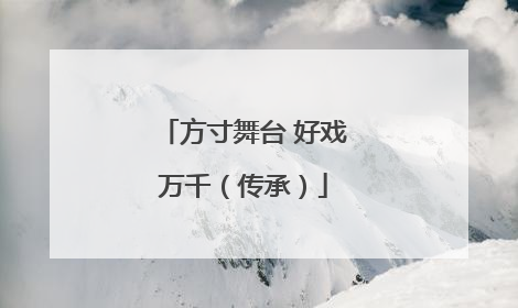 方寸舞台 好戏万千（传承）