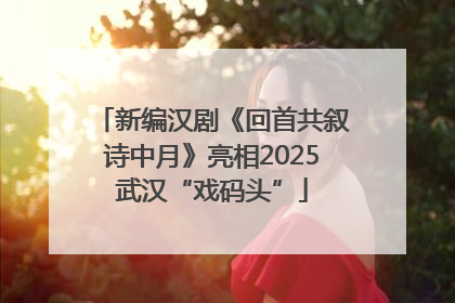 新编汉剧《回首共叙诗中月》亮相2025武汉“戏码头”