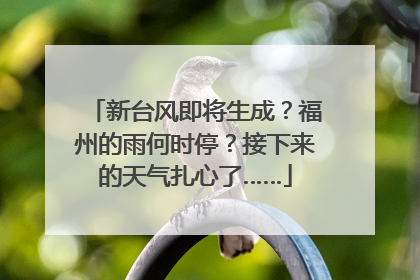 新台风即将生成？福州的雨何时停？接下来的天气扎心了……