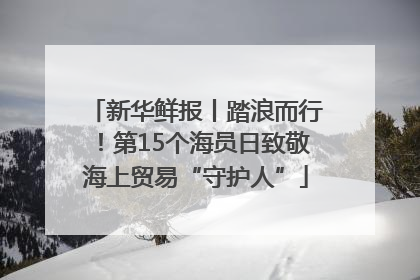 新华鲜报丨踏浪而行！第15个海员日致敬海上贸易“守护人”