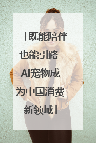 既能陪伴也能引路 AI宠物成为中国消费新领域