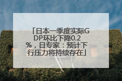 日本一季度实际GDP环比下降0.2%，日专家：预计下行压力将持续存在