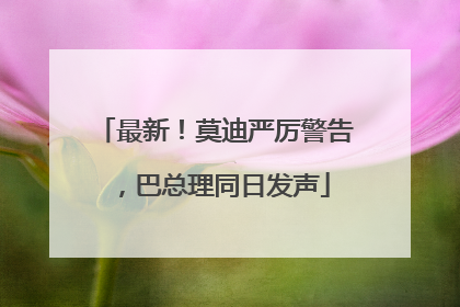 最新！莫迪严厉警告，巴总理同日发声