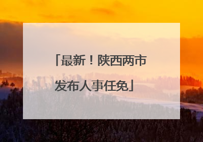 最新！陕西两市发布人事任免