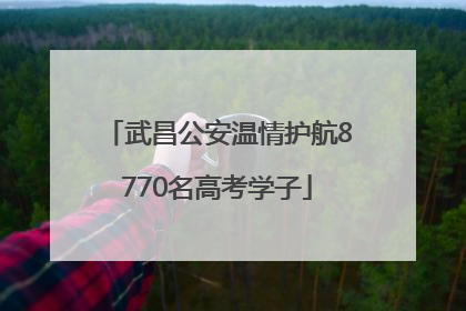 武昌公安温情护航8770名高考学子