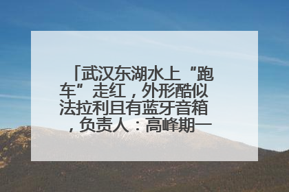 武汉东湖水上“跑车”走红，外形酷似法拉利且有蓝牙音箱，负责人：高峰期一两百人排队