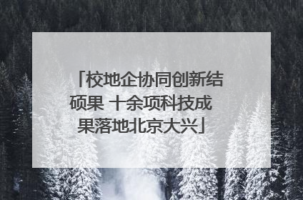 校地企协同创新结硕果 十余项科技成果落地北京大兴