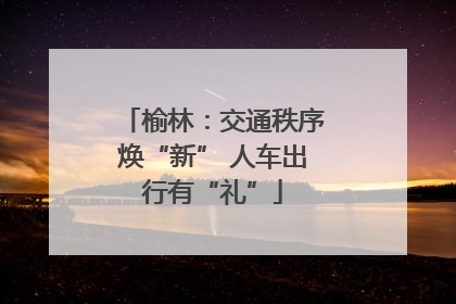 榆林：交通秩序焕“新” 人车出行有“礼”