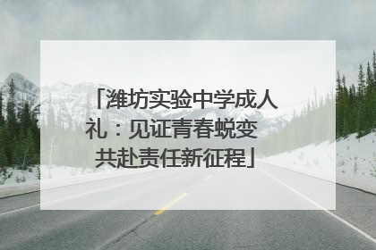 潍坊实验中学成人礼：见证青春蜕变 共赴责任新征程
