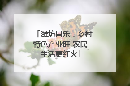 潍坊昌乐：乡村特色产业旺 农民生活更红火