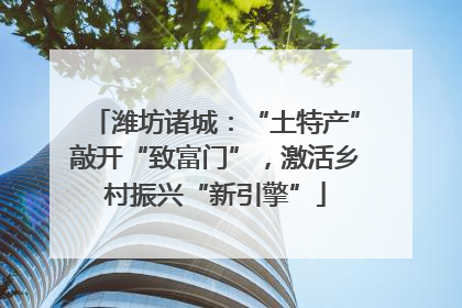 潍坊诸城：“土特产”敲开“致富门”，激活乡村振兴“新引擎”