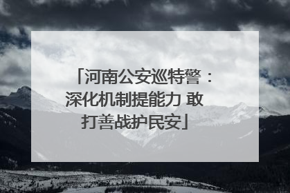 河南公安巡特警：深化机制提能力 敢打善战护民安