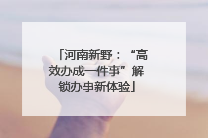 河南新野：“高效办成一件事”解锁办事新体验