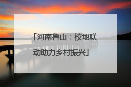 河南鲁山：校地联动助力乡村振兴