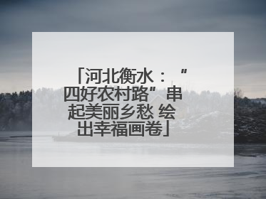 河北衡水：“四好农村路”串起美丽乡愁 绘出幸福画卷
