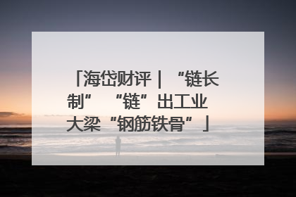 海岱财评｜“链长制” “链”出工业大梁“钢筋铁骨”