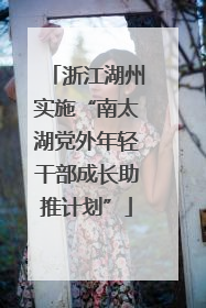浙江湖州实施“南太湖党外年轻干部成长助推计划”