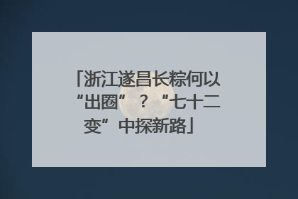 浙江遂昌长粽何以“出圈”？“七十二变”中探新路