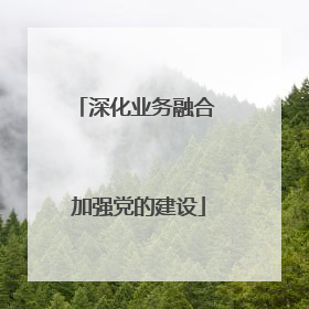 深化业务融合 加强党的建设