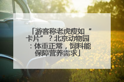 游客称老虎瘦如“卡片”？北京动物园：体重正常，饲料能保障营养需求