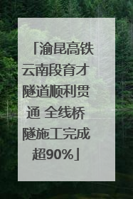 渝昆高铁云南段育才隧道顺利贯通 全线桥隧施工完成超90%